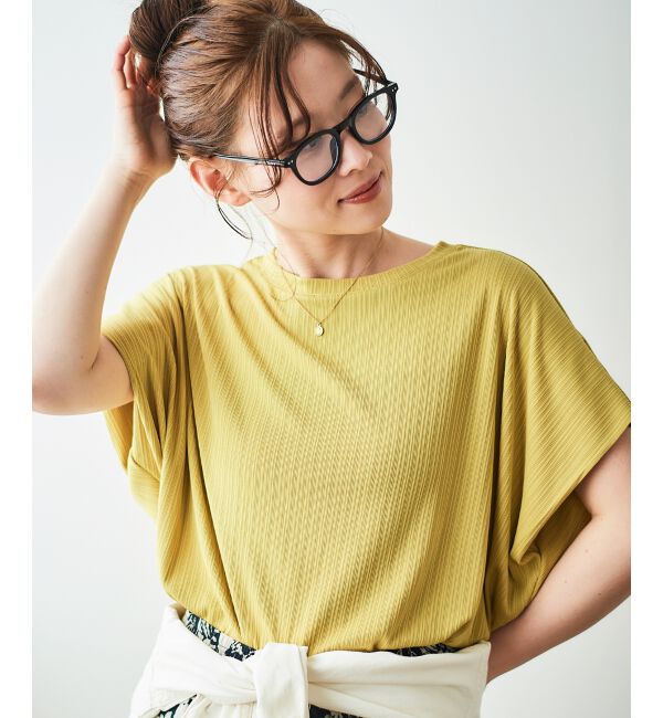  「《WEB限定アイテム》ランダムリブショルダータックプルオーバー」|プルオーバー|イエロー