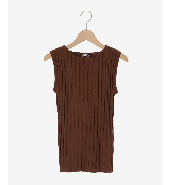  「ボートネックノースリリブニット」|ニット・セーター|