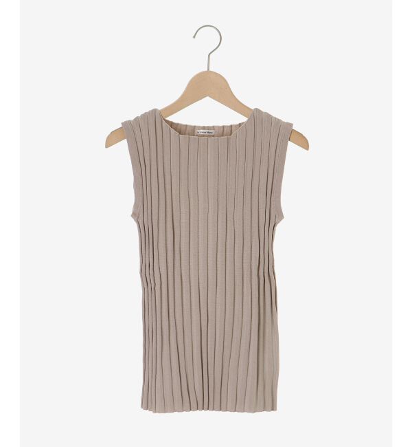  「ボートネックノースリリブニット」|ニット・セーター|