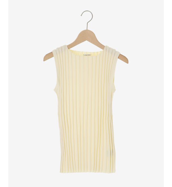  「ボートネックノースリリブニット」|ニット・セーター|