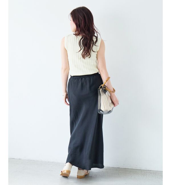  「ボートネックノースリリブニット」|ニット・セーター|