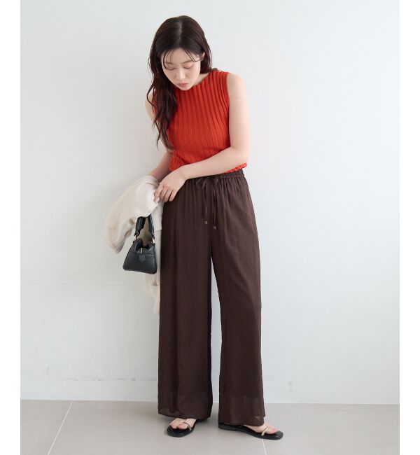  「ボートネックノースリリブニット」|ニット・セーター|