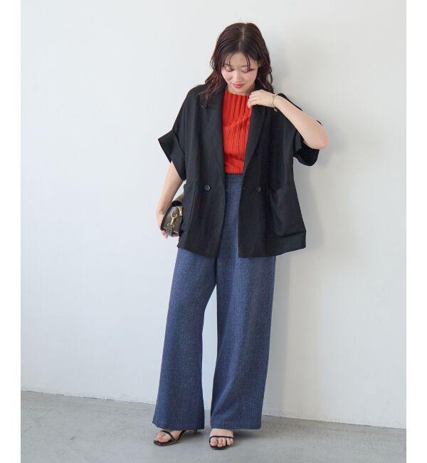  「ボートネックノースリリブニット」|ニット・セーター|