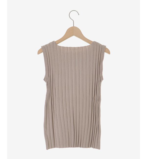  「ボートネックノースリリブニット」|ニット・セーター|