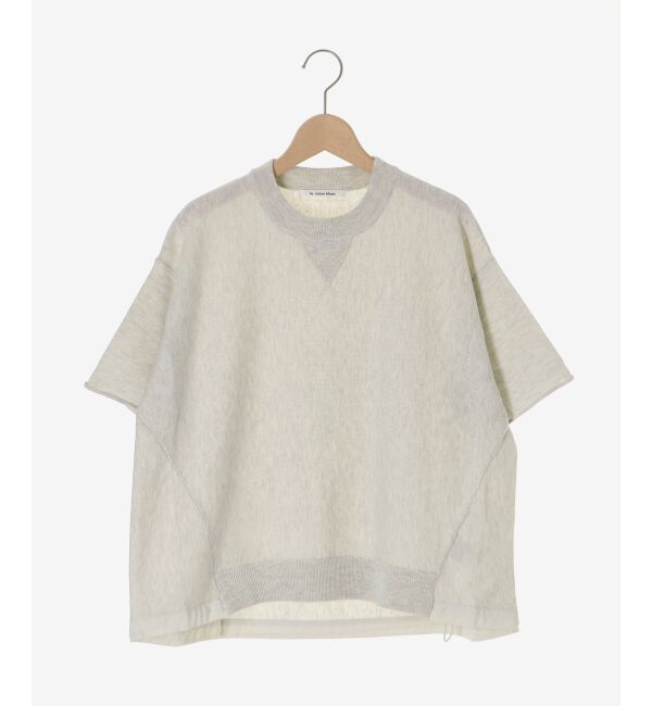  「スウェットライクハーフスリーブニット」|ニット・セーター|L／グレー