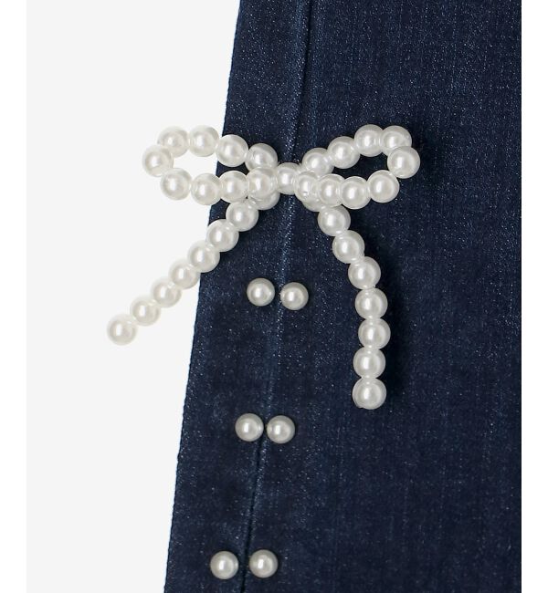 MAJESTICLEGON「パールスリットデニム」|デニム|