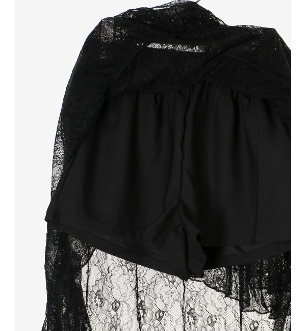  「アシメレースミニスカパン」|スカート|