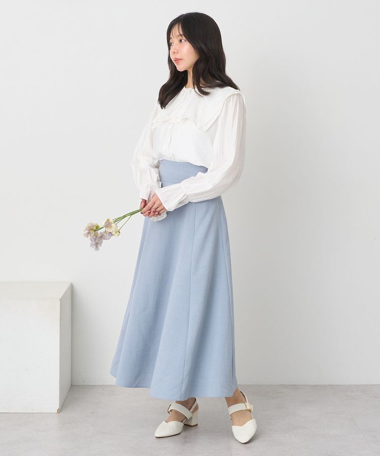 earth music&ecology「2WAYスクエアラッフルカラーブラウス」|シャツ・ブラウス|