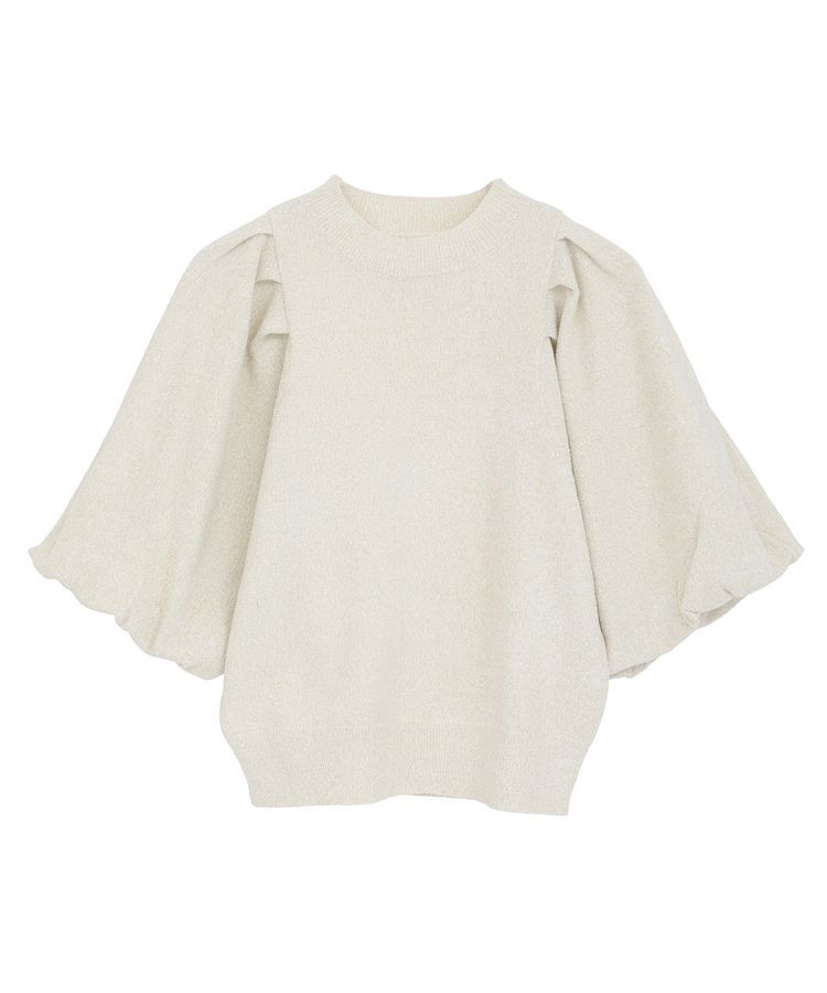 earth music&ecology「ラメモールパフスリニットプルオーバー」|ニット・セーター|