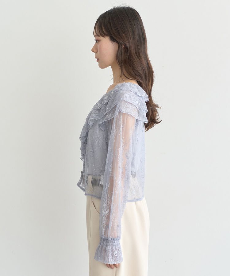 earth music&ecology「SET2点ラッフルレースブラウス＋キャミソール」|シャツ・ブラウス|