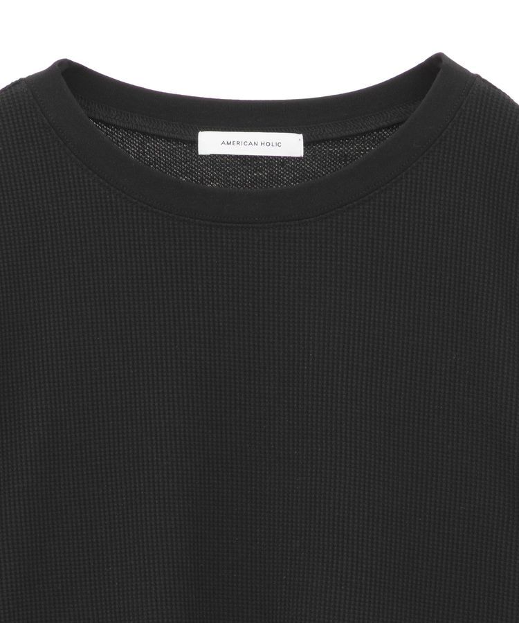 AMERICAN HOLIC「ワッフル配色メロープルオーバー」|Tシャツ・カットソー|