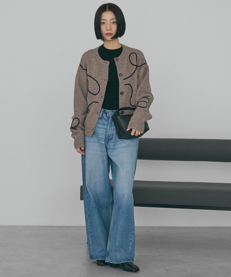 AMERICAN HOLIC「コード刺繍ショートカーディガン」|カーディガン|