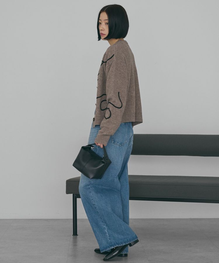 AMERICAN HOLIC「コード刺繍ショートカーディガン」|カーディガン|