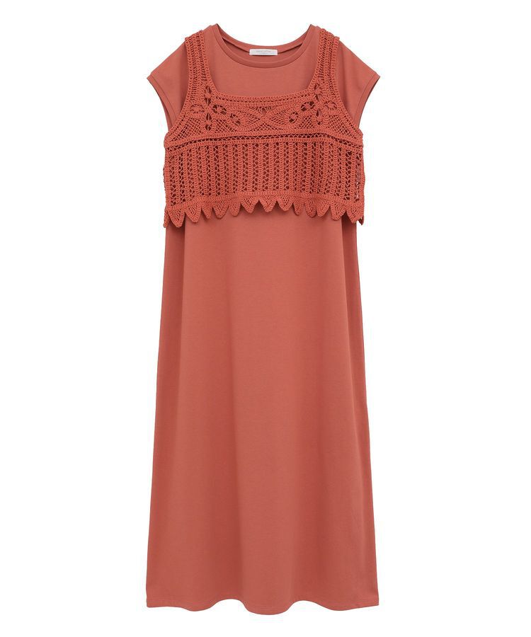 Green Parks「SET2点クロシェベスト＋ワンピース」|ワンピース|