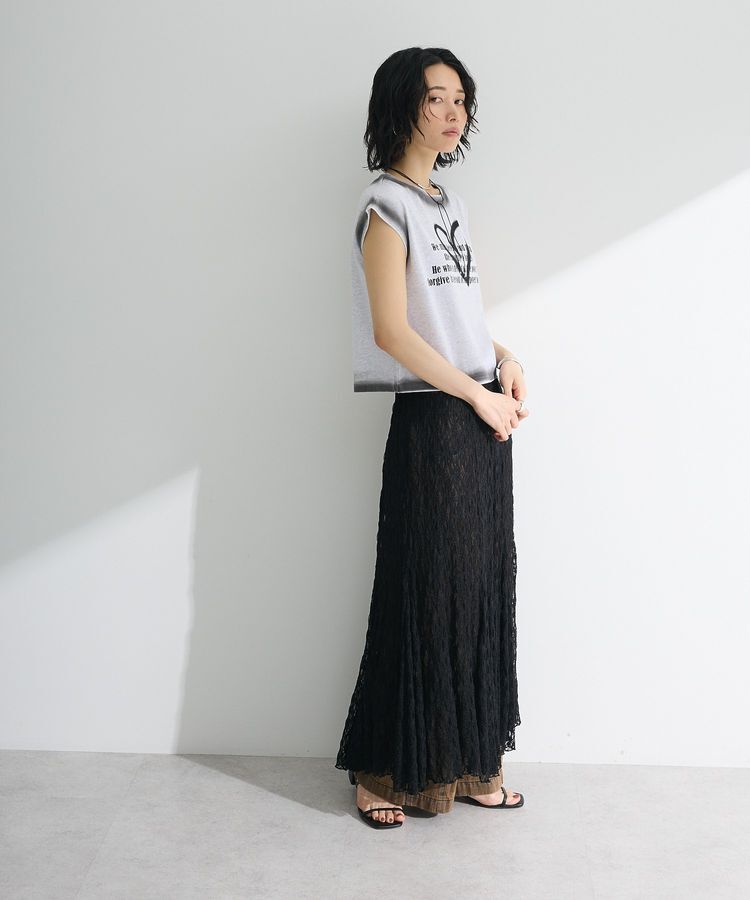 Green Parks「2WAYパネル切り替えレースフレアスカート」|フレア|