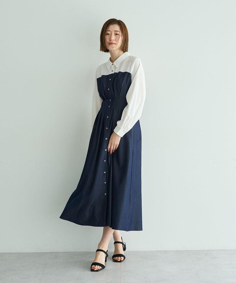 YECCA VECCA「ベアドッキングワンピース」|ワンピース|Navy