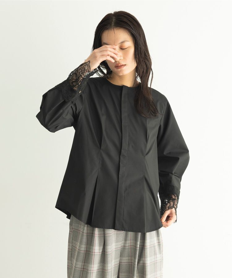 GARAGE OF GOOD CLOTHING「ムジレースカフスタックブラウス」|シャツ・ブラウス|