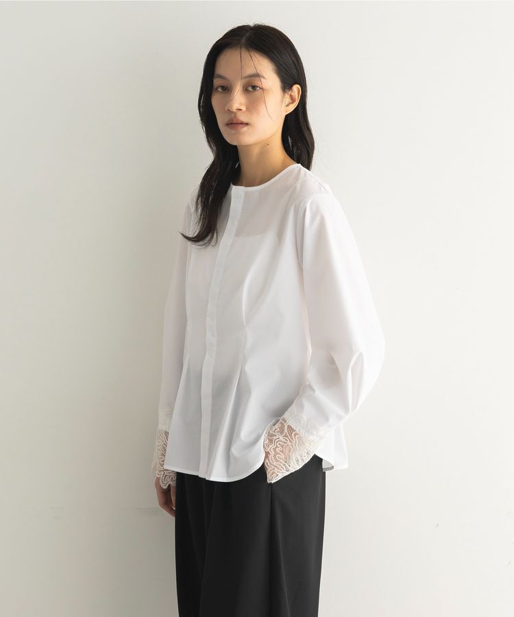 GARAGE OF GOOD CLOTHING「ムジレースカフスタックブラウス」|シャツ・ブラウス|