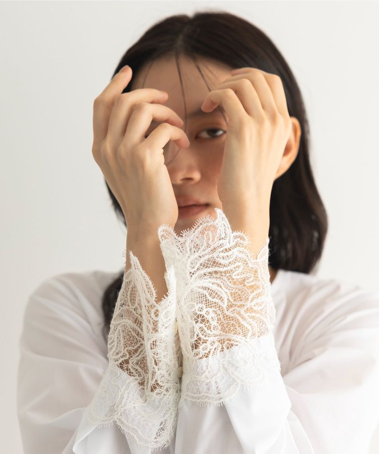 GARAGE OF GOOD CLOTHING「ムジレースカフスタックブラウス」|シャツ・ブラウス|