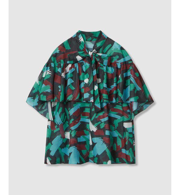 LOULOU WILLOUGHBY「【LOULOU WILLOUGHBY】ブラッシュプリントブラウス」|シャツ・ブラウス|