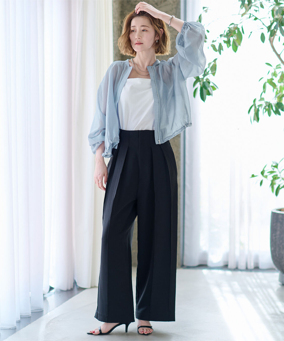 ur's「ドローストリングシアーブルゾン」|ブルゾン・スタジャン|