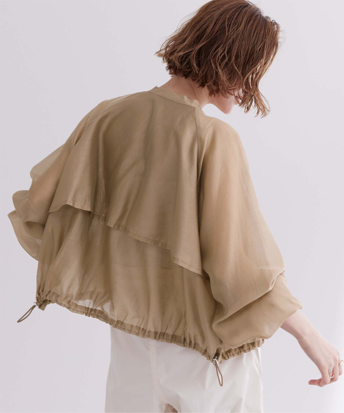 ur's「ドローストリングシアーブルゾン」|ブルゾン・スタジャン|