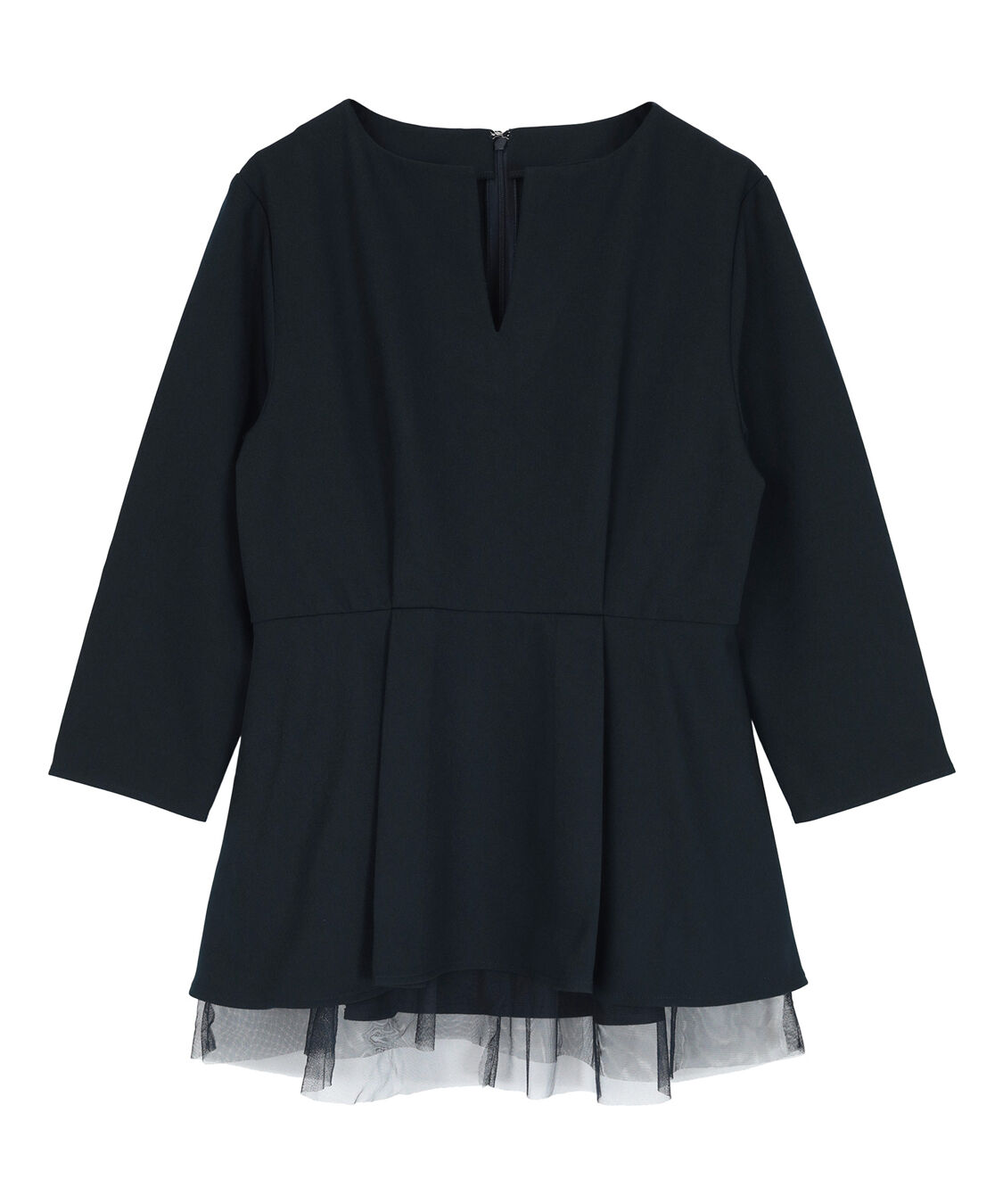 ur's「キーネックチュールティアードトップス」|シャツ・ブラウス|ダークネイビー