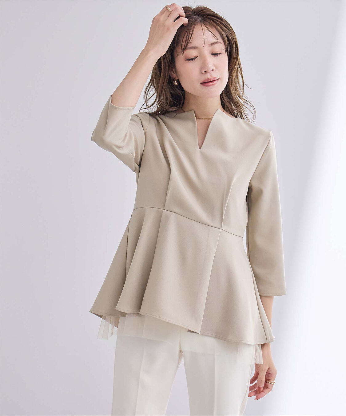 ur's「キーネックチュールティアードトップス」|シャツ・ブラウス|