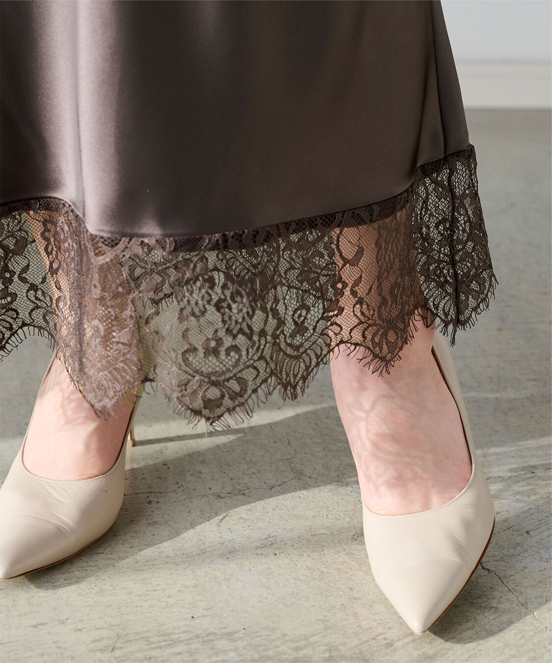 ur's「レースサテンマーメイドスカート」|スカート|