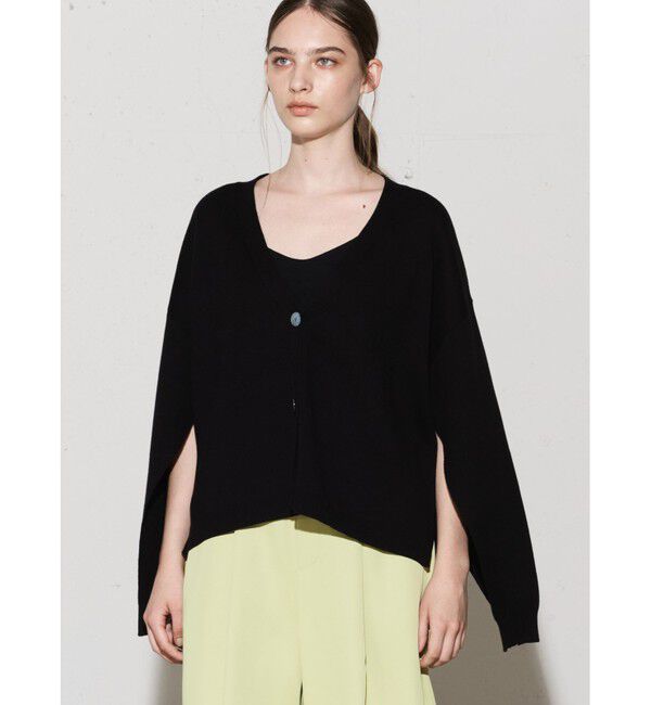 MIDIUMISOLID「MIDIUMISOLID for Ladies スリットスリーブニットカーディガン」|カーディガン|