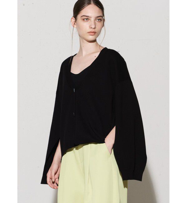 MIDIUMISOLID「MIDIUMISOLID for Ladies スリットスリーブニットカーディガン」|カーディガン|