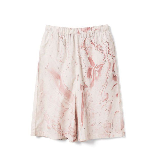 mizuiro ind「mizuiro ind マーブルプリントキュロットパンツ」|その他|スモークピンク
