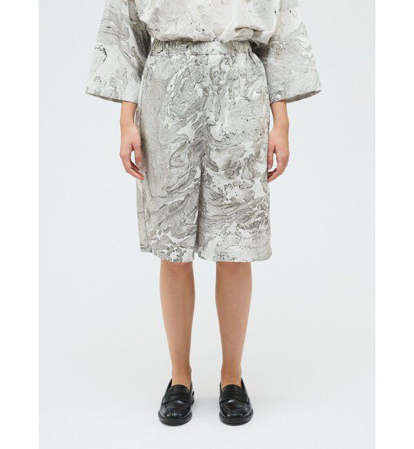 mizuiro ind「mizuiro ind マーブルプリントキュロットパンツ」|その他|