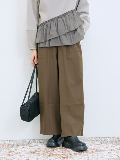 Samansa Mos2 blue「切り替えタックパンツ」|その他|