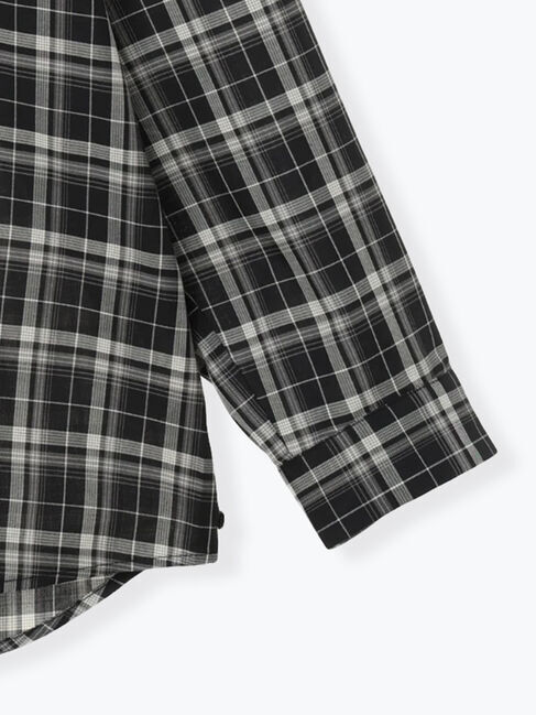 Samansa Mos2「【マルチウェイ/イージーケア】チェック柄ビッグシャツ」|シャツ・ブラウス|