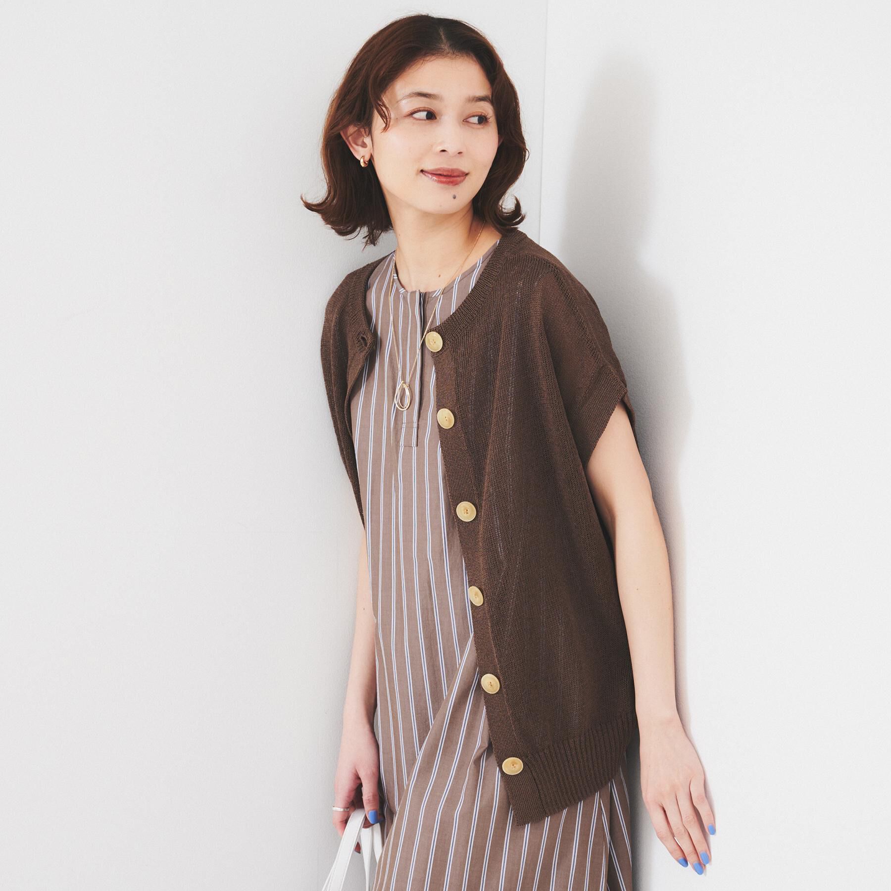 UNTITLED「【前後2WAY/清涼感】コクーンシルエット プルオーバーニット」|ニット・セーター|