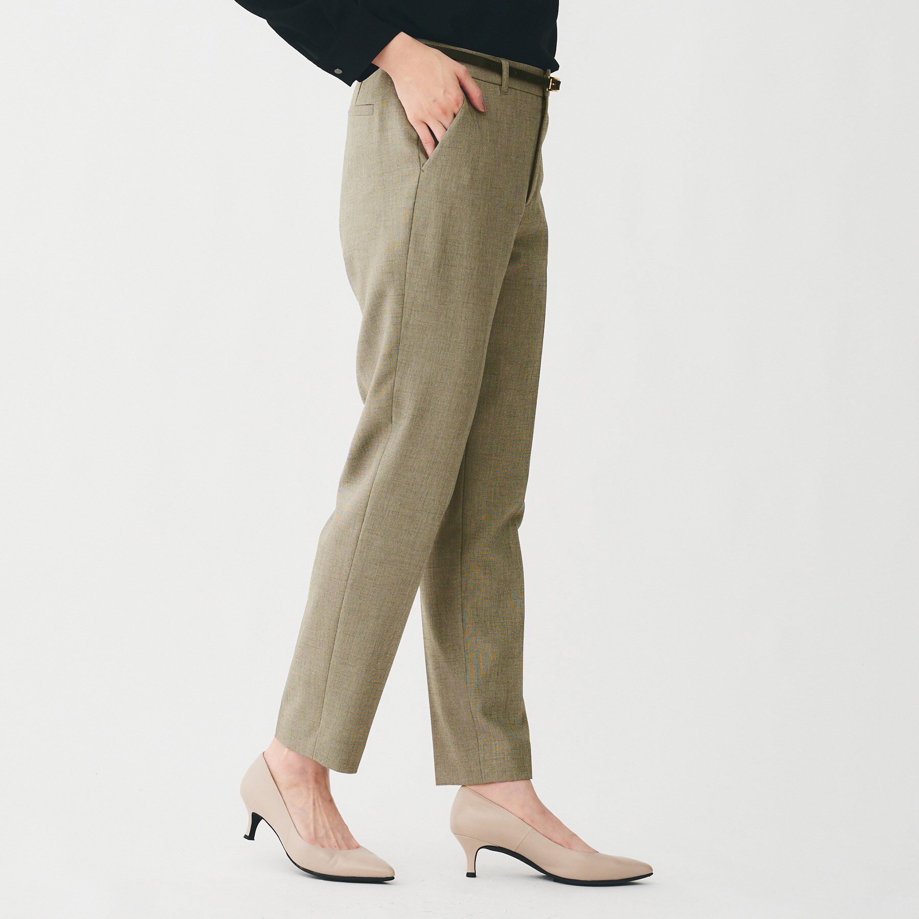 UNTITLED「【洗える/お仕事スーツ】ドライメランジ テーパードパンツ」|その他|