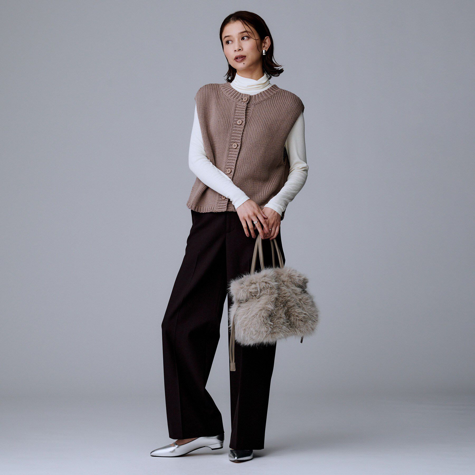 UNTITLED「【定番人気！】2Wayドロストフェイクファートート」|トートバッグ|