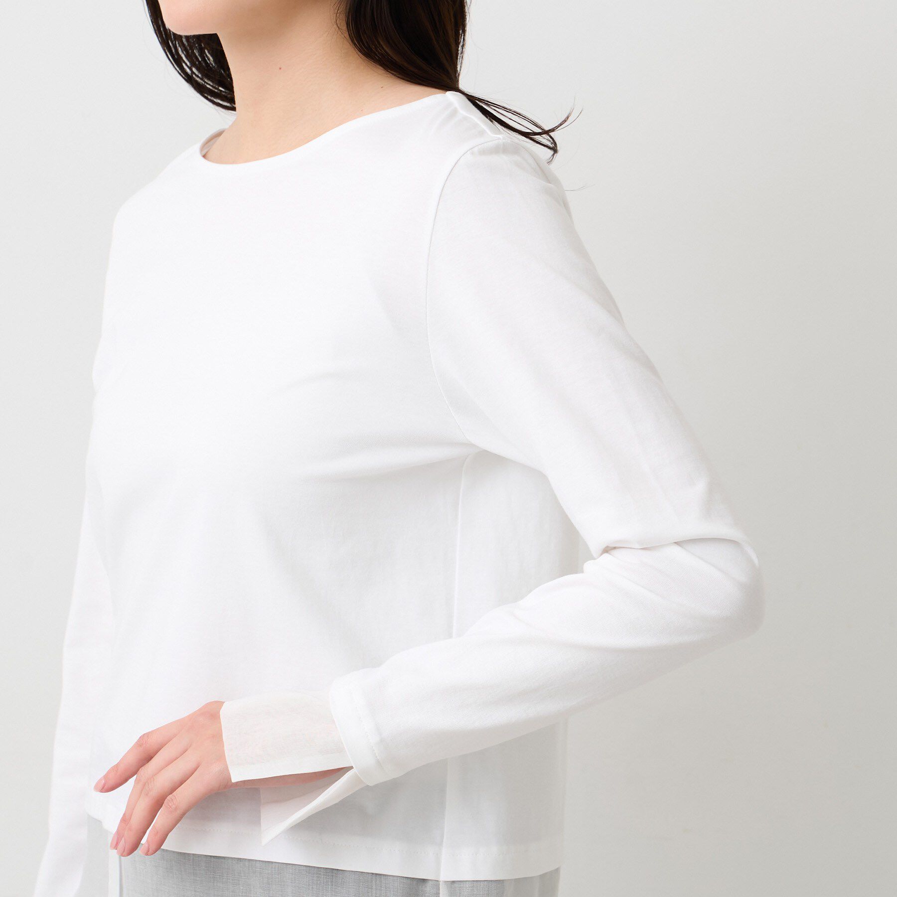 UNTITLED「【洗える/レイヤードTシャツ】シャツディテールレイヤードプルオーバー」|Tシャツ・カットソー|