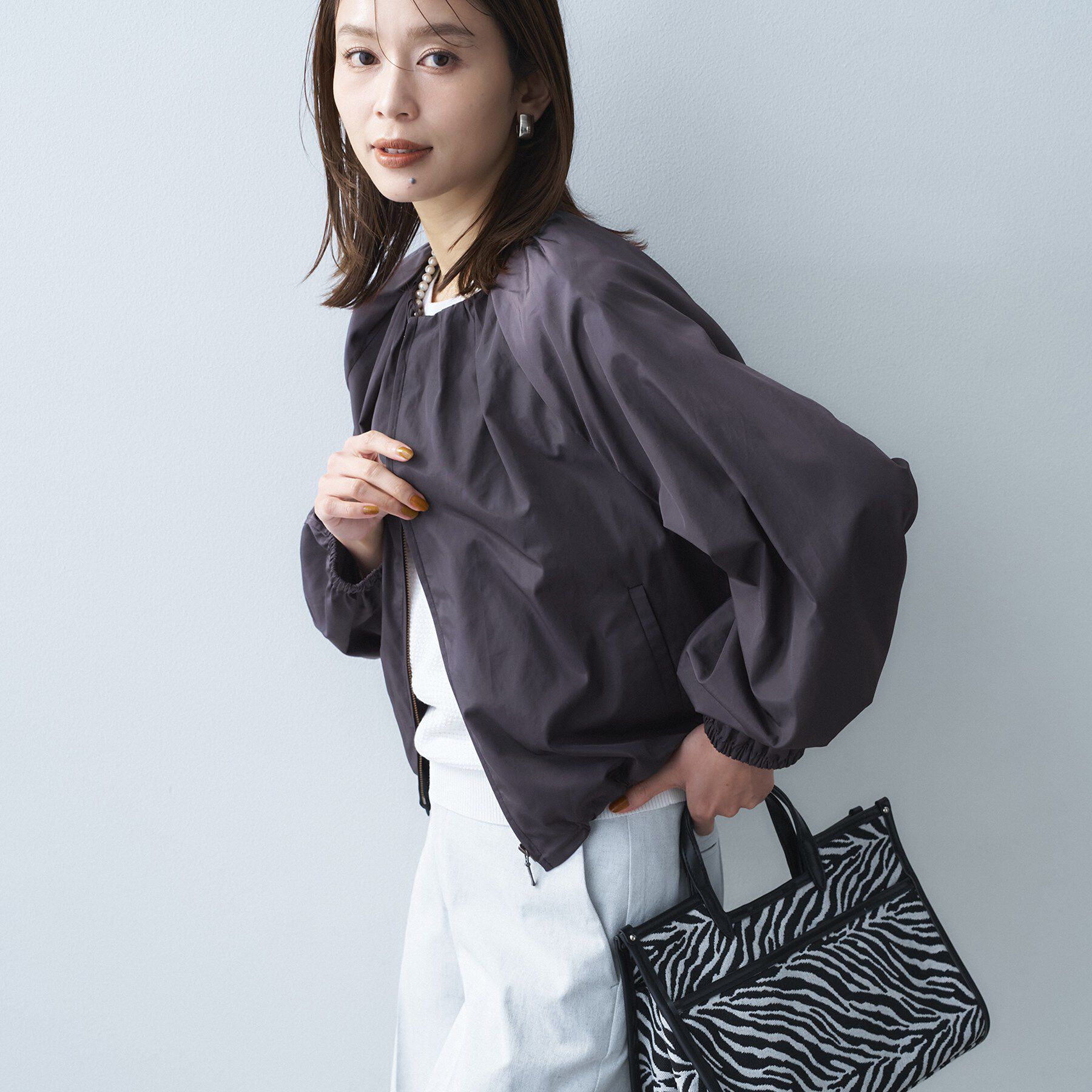 UNTITLED「【セットアップ可/はっ水】シャイニータイプライターブルゾン」|ブルゾン・スタジャン|