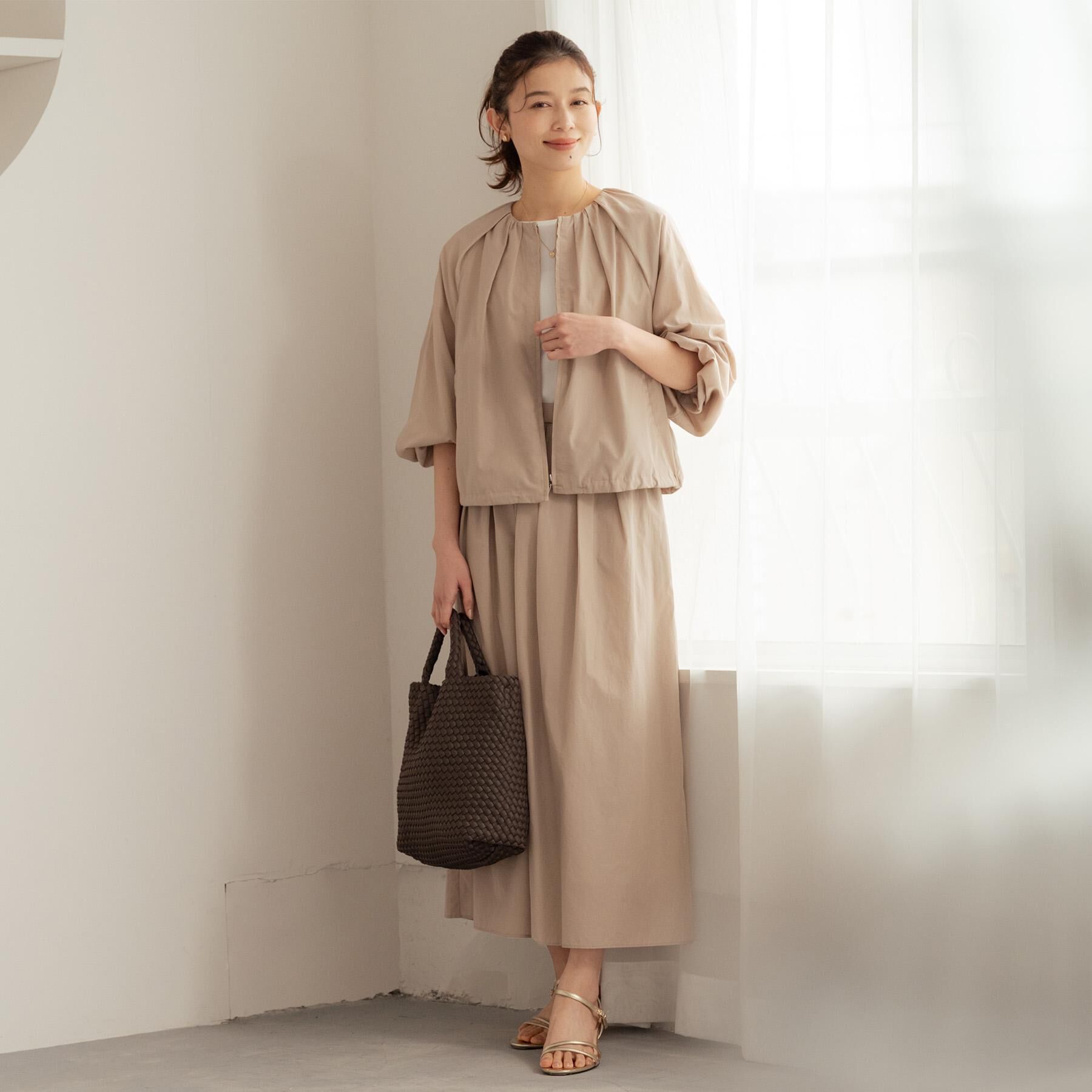 UNTITLED「【セットアップ可/はっ水】シャイニータイプライターブルゾン」|ブルゾン・スタジャン|