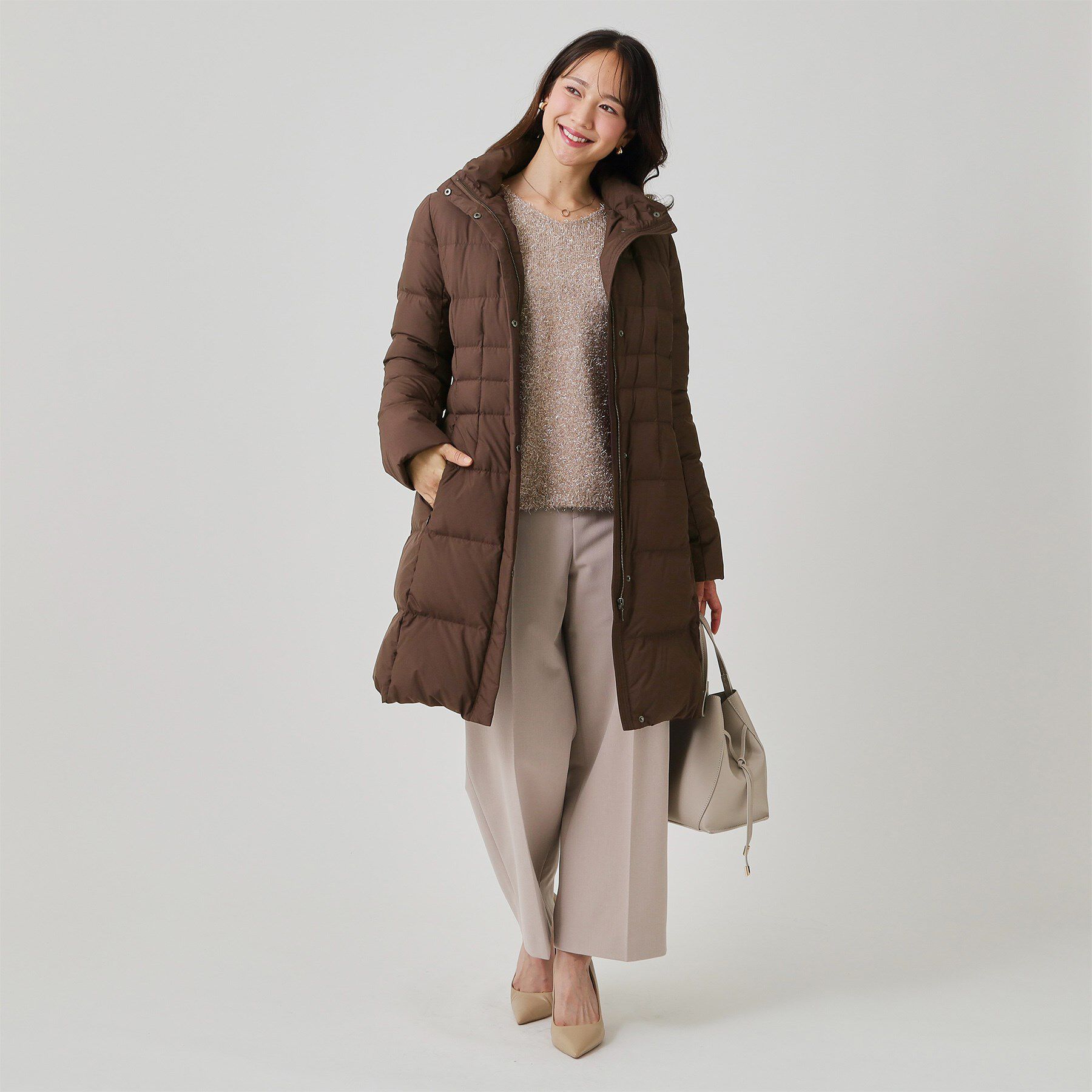 COUP DE CHANCE「【フランス産ホワイトダックダウン／FP800保温性◎／抗菌防臭／手洗い可】ロングダウンコート」|ダウン|