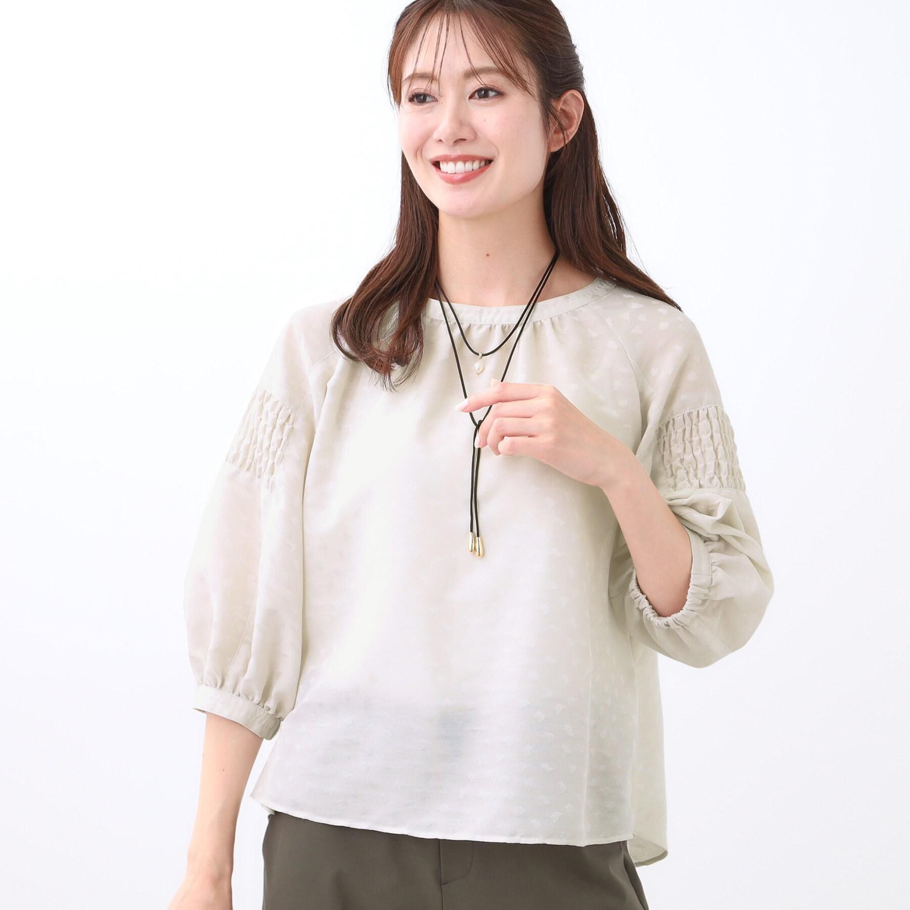 Reflect「【一枚で着映える◎】レオパード風ジャカードブラウス」|シャツ・ブラウス|