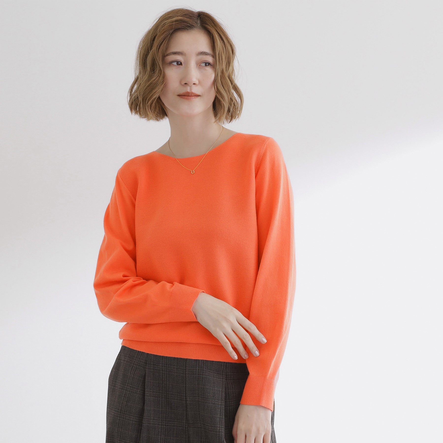 grove「【最終お値下げ！】ガーターボートネックプルオーバー【洗える/毛玉軽減】」|ニット・セーター|