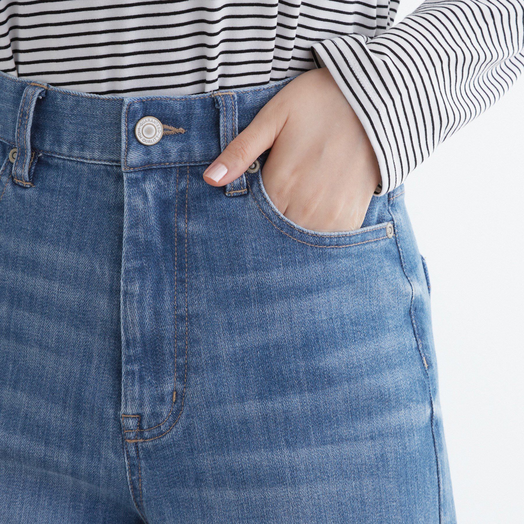 grove「【美シルエット/選べる着丈】大人のためのバギーデニム」|デニム|