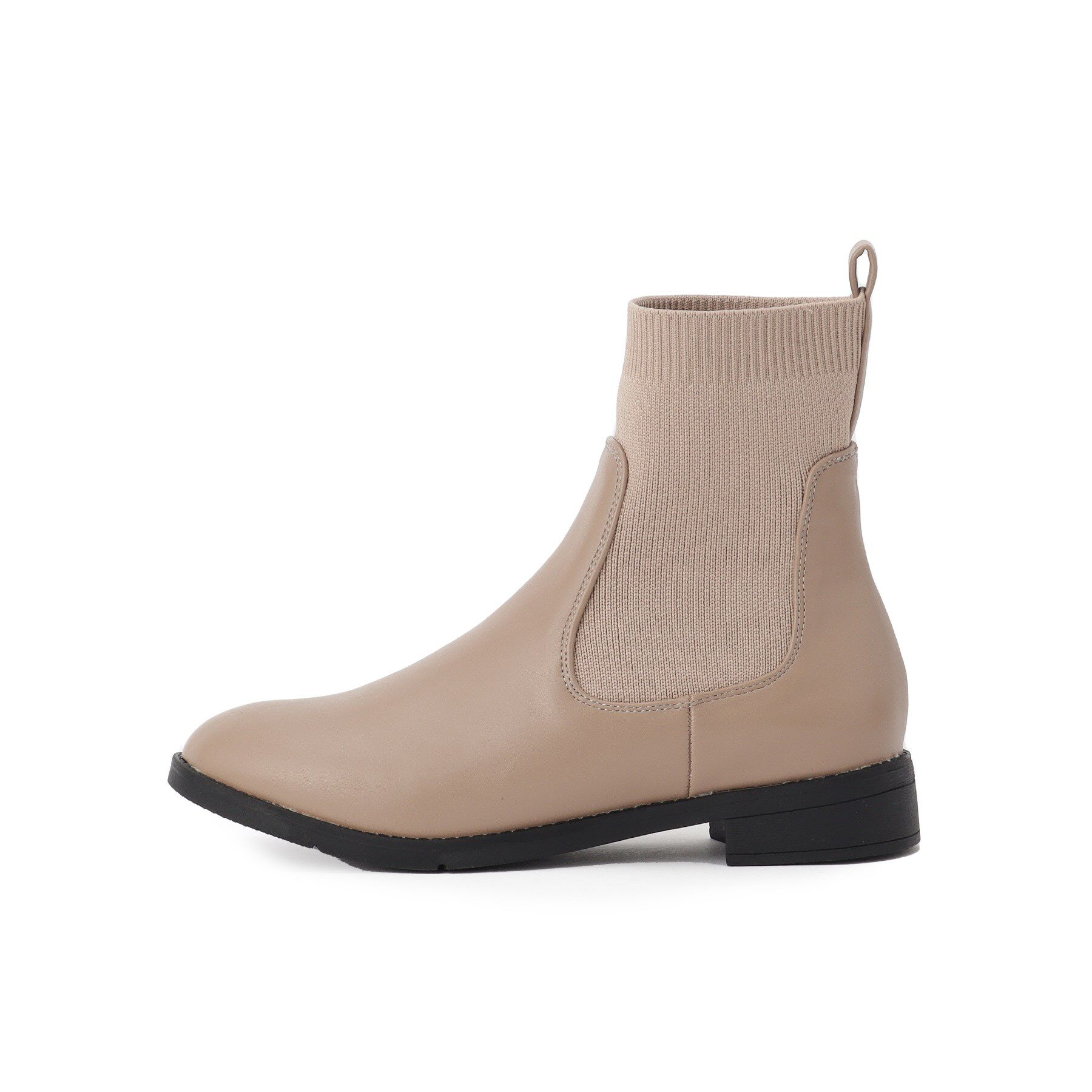 grove「【人間工学/履き心地らくちん】ニットコンビブーツ」|ショートブーツ|