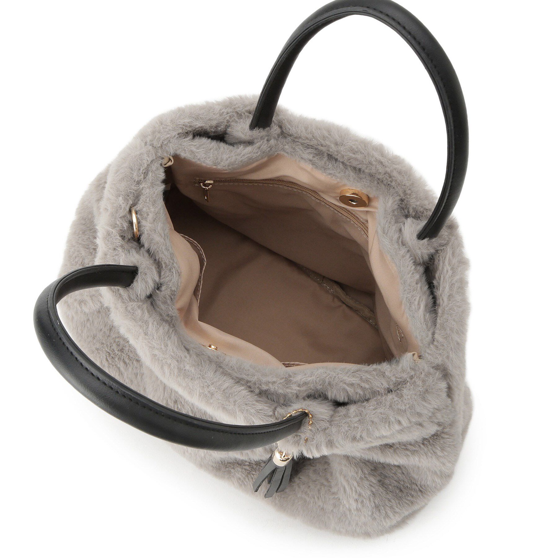 grove「タックタッセルエコファー2WAYトート」|トートバッグ|