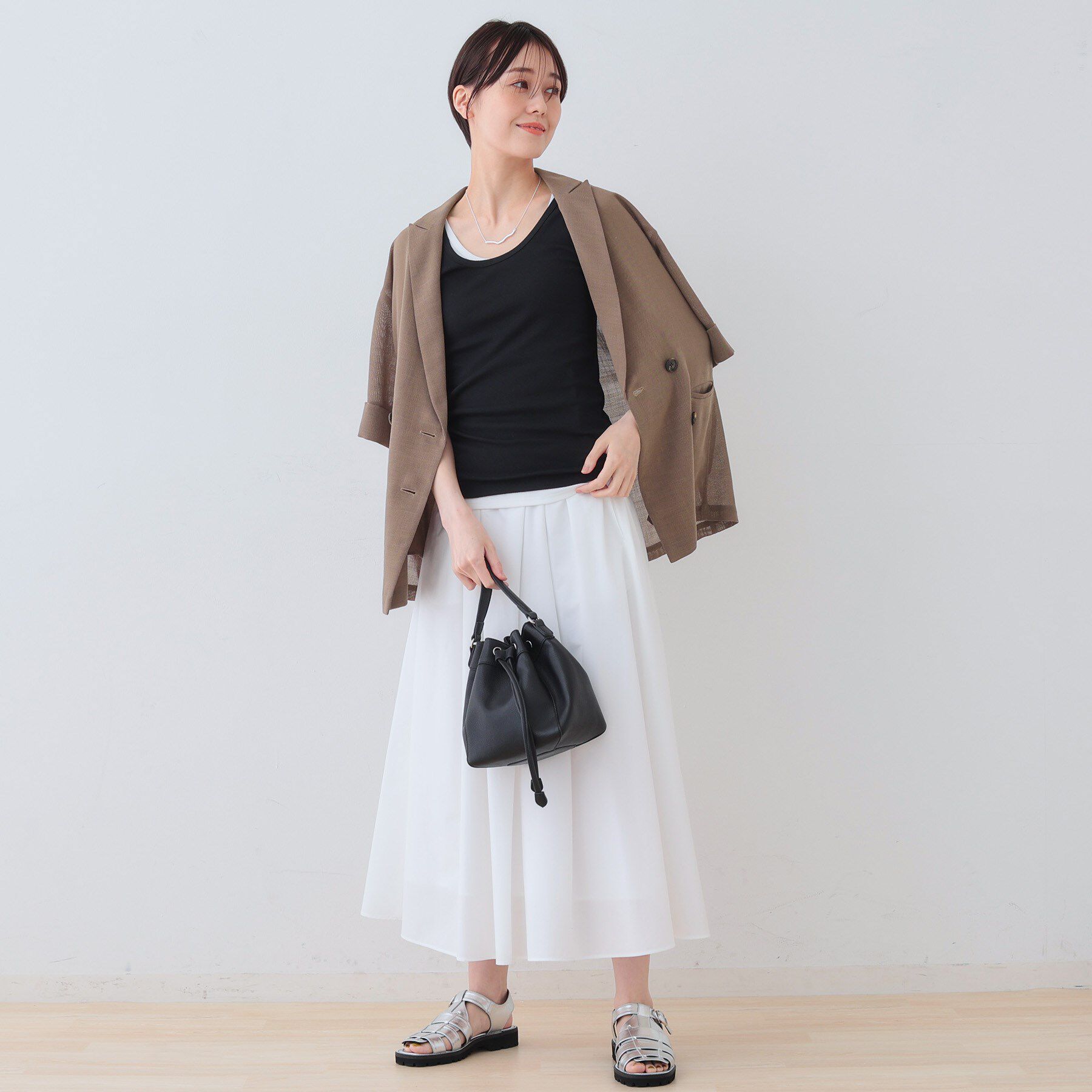 INDIVI「【通気性◎撥水／UVケア／SETUP可能】アクティブスカート」|スカート|