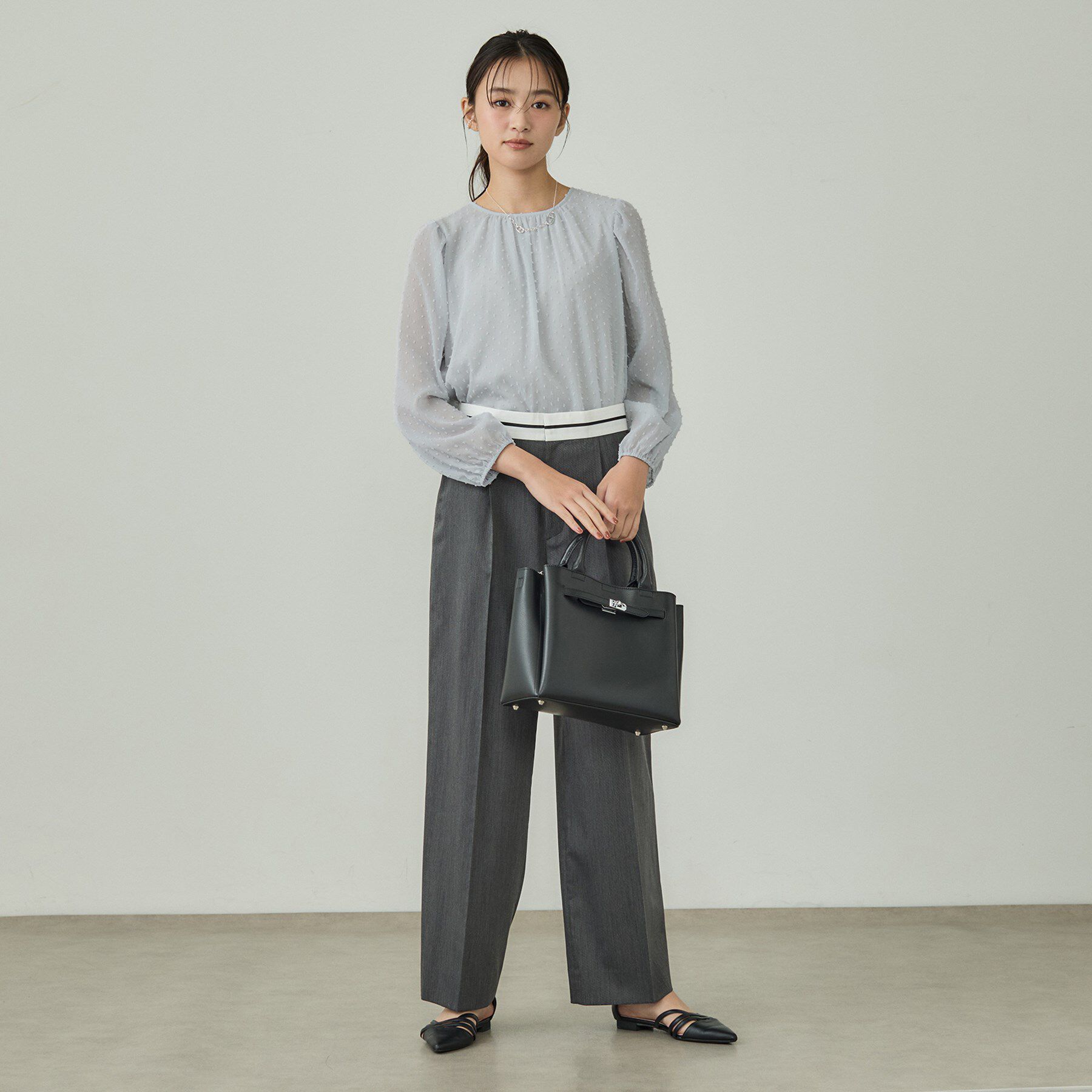 INDIVI「【袖コンシャス】シアードットブラウス」|シャツ・ブラウス|