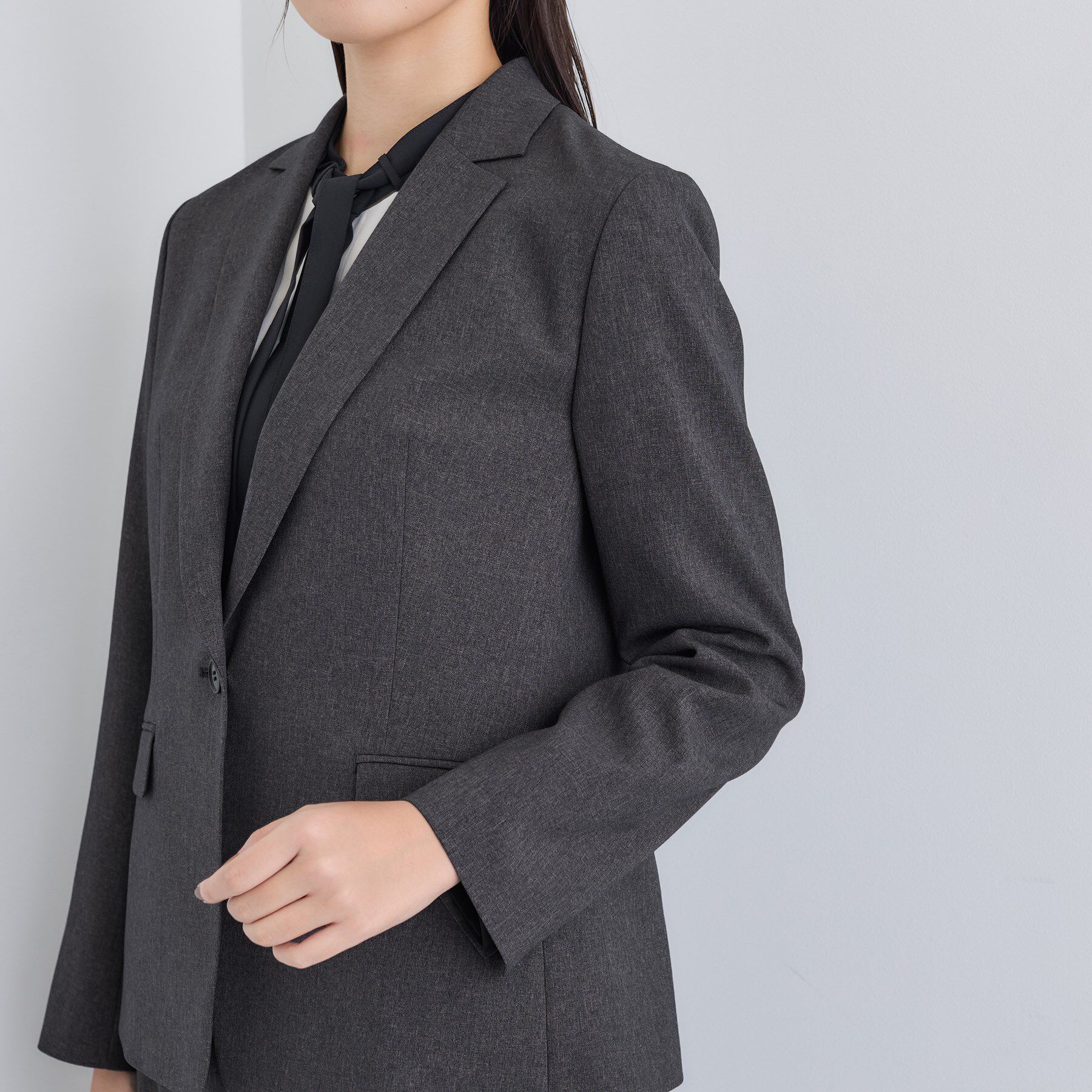 INDIVI「【洗える／通勤／スーツ】メランジストレッチ テーラージャケット」|スーツ|